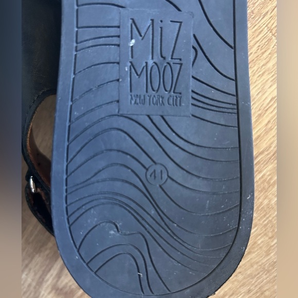Miz Mooz Leather Adjustable Sport Sandals Violetta Black Size 41 - Picture 9 of 10